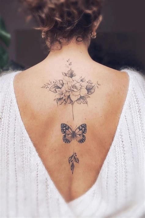 Beautiful Butterfly Lower Back Tattoo Ideas for Women